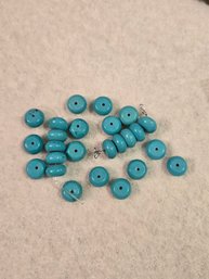 Bead Set # 16 Teal Disc Style