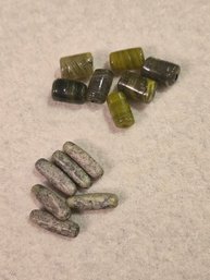 Bead Set # 17 Greens Grey