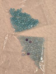 Bead Set # 21 Blue Glass Plastic Beads