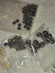 Bead Set # 30  Spacers Silver  Some Tone