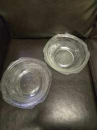 Vintage Federal Glass Serving Bowls Set Of 2