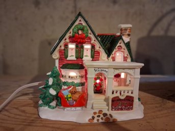 Lighted Village House Welcome, Bear, Salt, Today