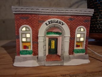 Lighted Village Library