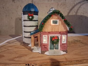 Lighted Village House  With Tower