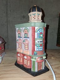 Lighted Village House Corner Cafe