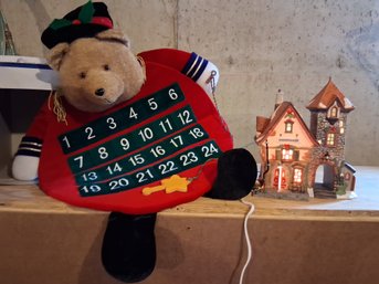 Christmas Bear Calendar, Lighted Shoemaker House