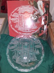 Christmas Glass Platter