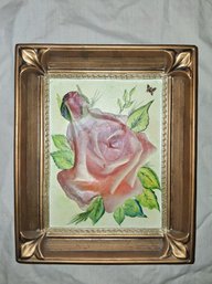 Gold Frame Art Of Rose