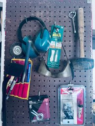 Various Tools For Shop Or Garage - Ear Protection, Rubber Mallet, Safety Goggles, Grill Ignitor