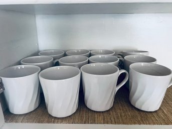 Porcelain Or Stoneware Coffee Cups - Set Of 12