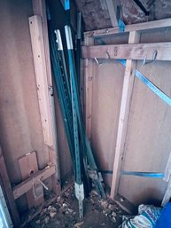 Metal Fence Posts 4 Feet - T Post For Wire Fence, No Dig Steel U Posts Fencing For Lawn/Garden