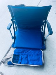 Stadium Chair - Single Folding Stadium Chair With Storage Pocket.