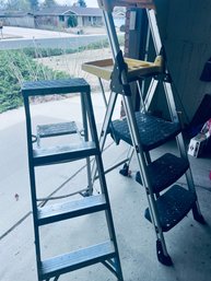 Step Ladders - Set Of Two Step Ladders. Aluminum Plastic