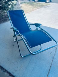 Single Reclining Lawn Chair For Beach, Camping, Backyard Or Pool
