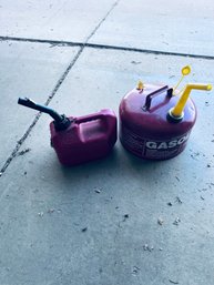 Gas Cans - Plastic And Metal Cans. Gasoline, Kerosene, Mixed Fuel