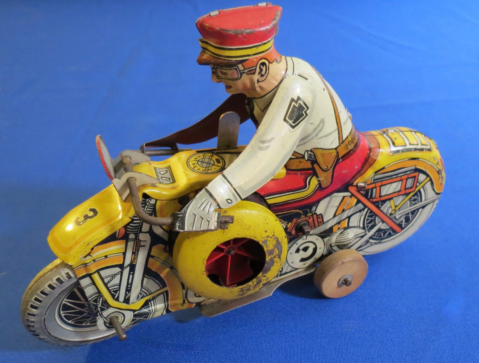 Lot 91- RARE - 3 Cars -1940s Marx - Antique Toy Tin Litho Vehicle