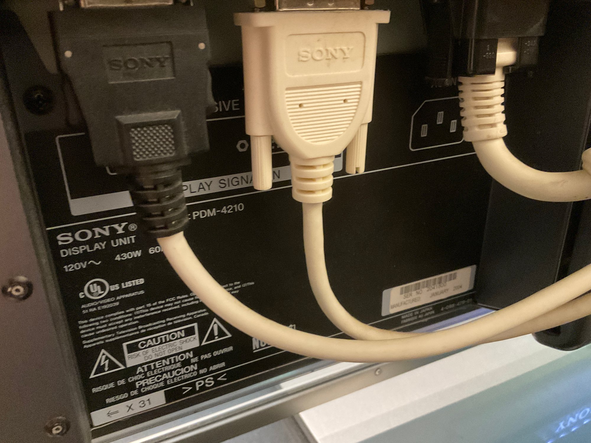 Lot 213- 59 Sony TV Wega Engine Model PDM4210 With Sony Media 