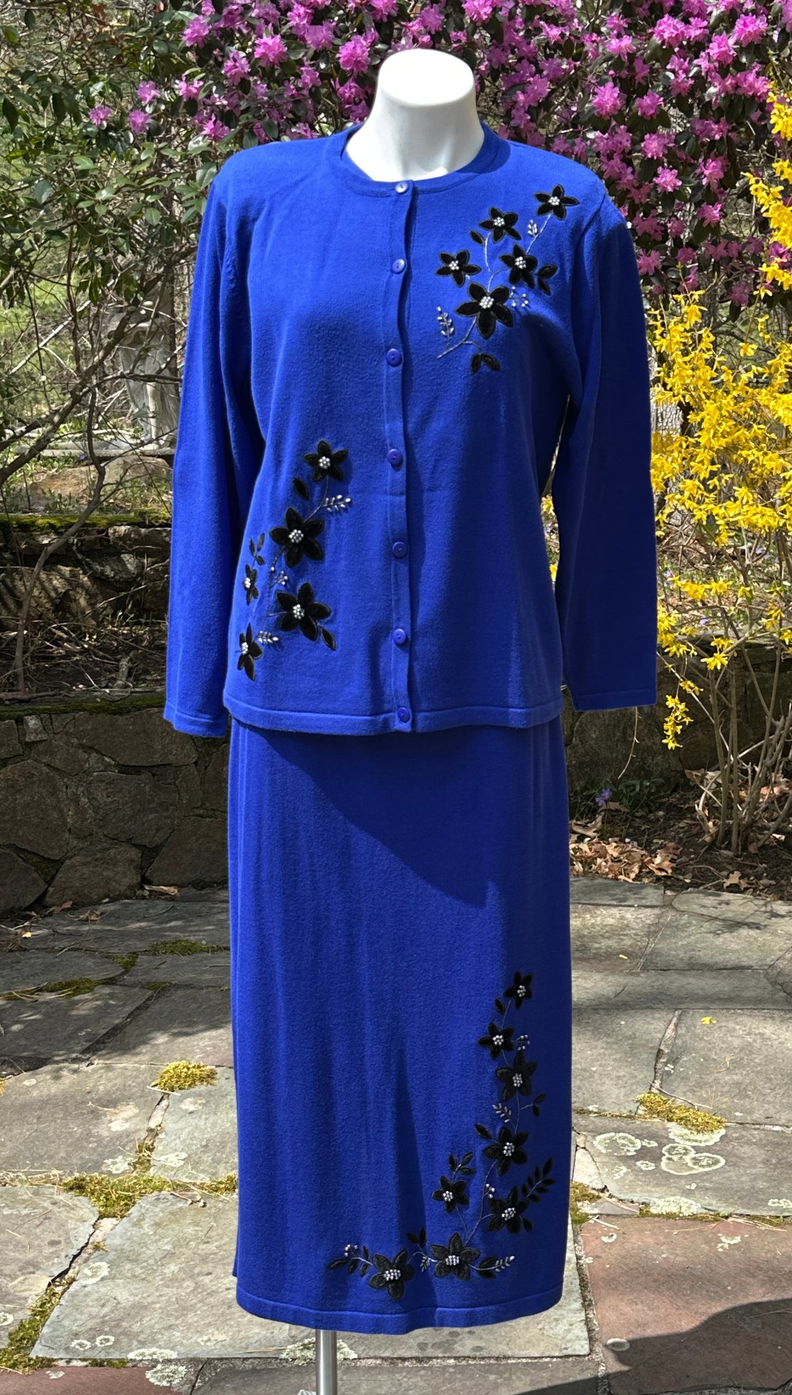 dress barn blue floral dress Kearny Ruffle Maxi Dress — Blue Floral Maxi main image 1