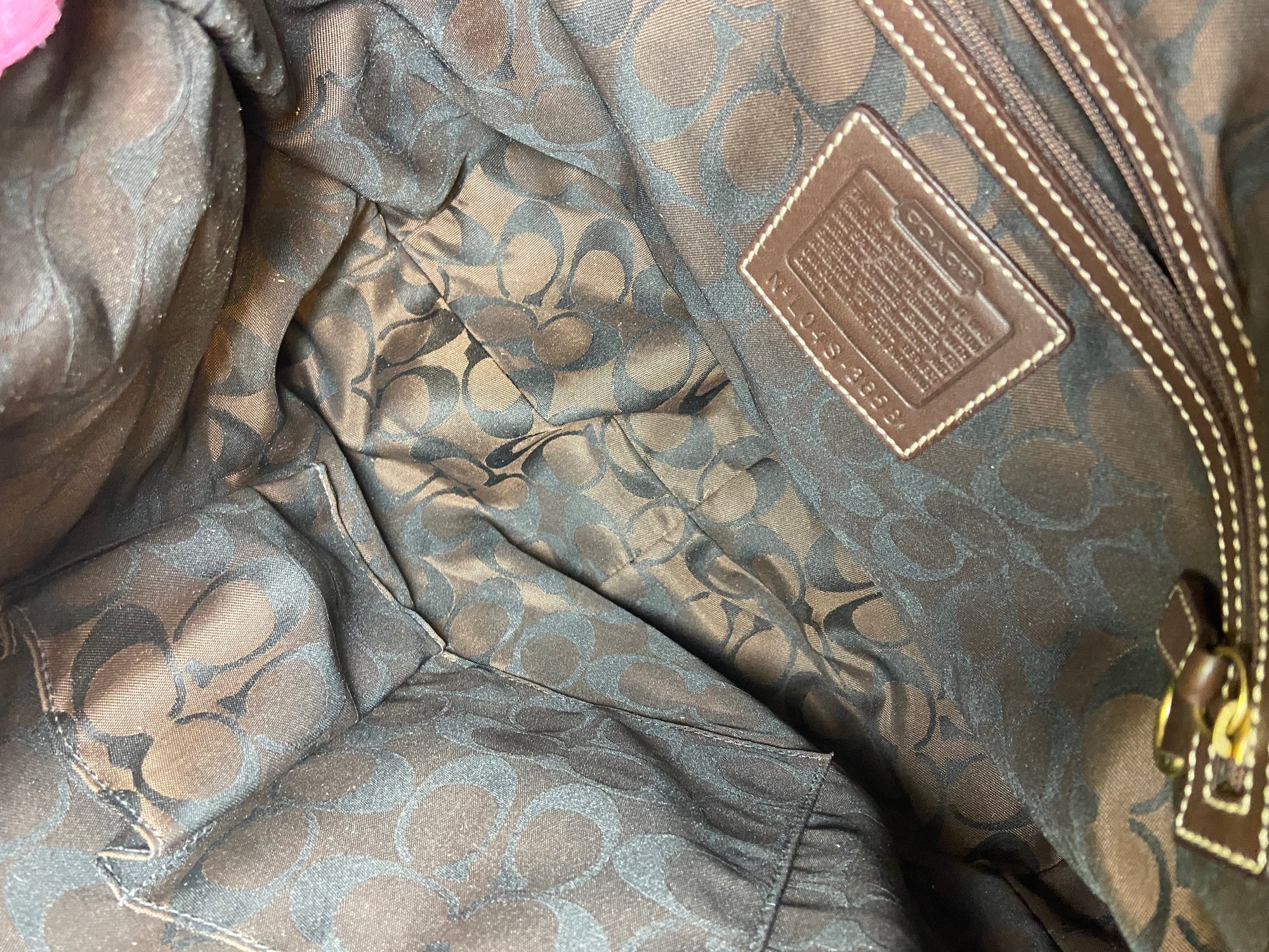 Lot 732 Coach Y2K Pink Soho Suede Legacy Bag Purse 3658 #22233