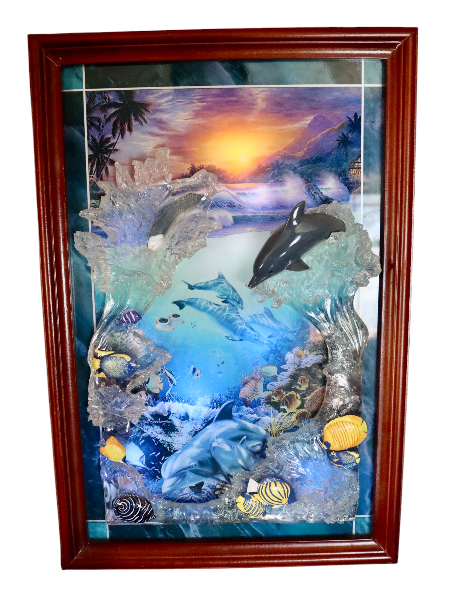 Lot 251 - LIGHTS UP! 2005 WALL ART Bedford Exchange Dolphin Life