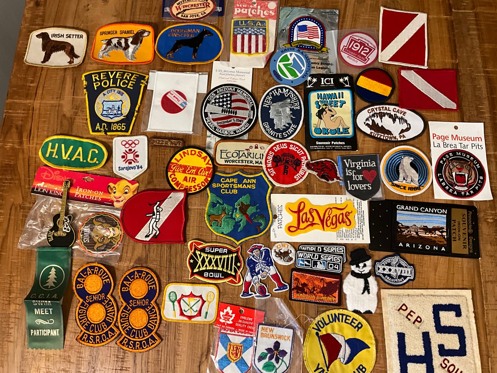 Lot 116SES- Vintage Collection Of Patches- Virginia- Dogs- Pizza Hut ...