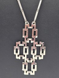 Lot 984LC - 1960-70s Striking Modernist Brutalist Statement Pendant - Geometric