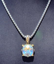 Lot 845LC - Chimas Signed Boutique Costume Two-tone Silver & Gold - Aurora Borealis Faceted Cubic Zirconia