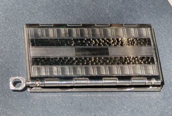 Lot 857LC - Early-mid 20th Century Silver Etched Case With Mirror Stamped Pat APL'D FOR