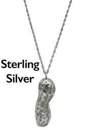 Lot 941WA - Sterling Silver Peanut Pill Box On Chain