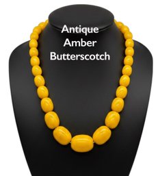 Lot 947WA - Antique Amber Butterscotch Necklace (broken Clasp)
