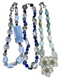 Lot 971WA - 3 Necklaces - Beads & Stones For Jewelry Making Or Wearing!