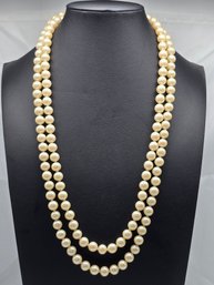 Lot 901A - Pretty! Costume Double Strand Vintage Pearl Necklace