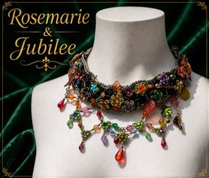 Lot 847LC - Very Unique! Stamped R Rosemarie & Jubilee Vintage Choker Artisan Crafted