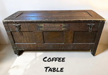 Lot 339 - RARE! Early 1900s Coffee Table - Chuck Wagon Fireless Cook Stove! The Chatham Manson Campbell