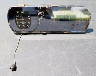 Lot 603 - 1930s Chevrolet  Rear View Mirror Western Clockby LaSalle - Antique Auto Part - Barn