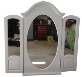 Lot 250CV - Vaughan Furniture White Pine Painted White Tri-view Dresser Trim-view Mirror