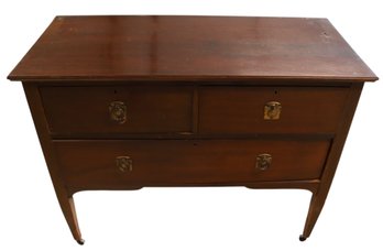 Lot 251CV - Beautiful Buffet Sideboard! Vintage Wooden 3 Drawer Bedroom Low Bureau Cabinet
