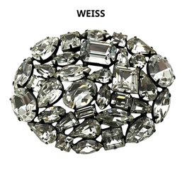Lot 202DD- WEISS Signed Beautiful Crystal Brooch