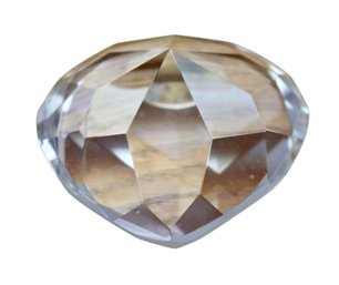 Lot 217CV - Love! Domed Crystal Glass Heart Shaped Paperweight