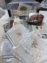 Lot 205Q- WOW! Crafter Dream Bin Large Collection Of Kits - Needle Point - New - Cross Stitch Patterns