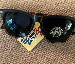 Lot 8SES- 1990's Sun Shades New Old Stock - Tortoise Brown Frames - Wayfarer - Mens - Womens Sun Glasses