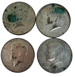 Lot 343SES - 4 Kennedy Half Dollar Coins 1965-69 - 40 Percent Silver Clad
