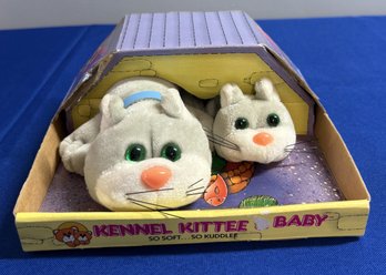 Lot 108- So Soft! Kennel Kittiee & Baby 1986 Tara Toy Corp In Box