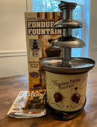 Lot 152SES- Fondue For Mom! Nostalgia Electronics Chocolate Fountain - Works Nicely!