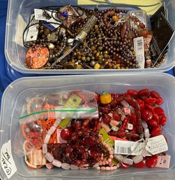 Lot 20WA- Jewelry Making Supplies- Tigers Eye- Red- Orange-coral-beads- Stones- Quartz- Crystals- Faux Pearls