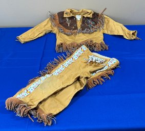 Lot 281- 1960/70's Youth Park AMC Native Indian Childs Costume - 100% Cotton - Vintage