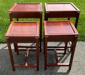 Lot 55- Bombay Company - Set Of Nesting End Tables (4) - Vintage Furniture