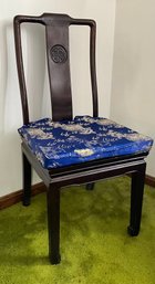 Lot 79- Oriental - Dark Brown Rosewood Chinese Longevity Side Chair - Antique Furniture