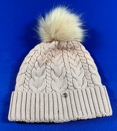 Lot 432- Lululemon Light Pink 100 Percent Merino Wool Winter Hat - Faux Fur Pompom