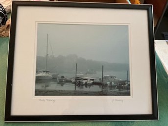 Lot 415 - Beautiful Original Framed Photograph Of Misty Morning Signed Photography G. Manning
